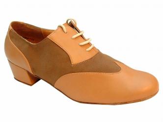 dansschoenen beige bruin leder   